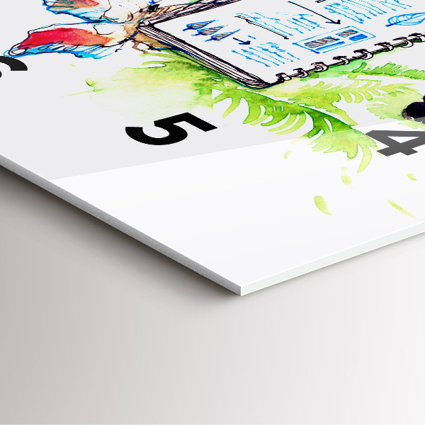 Horloge carrée en verre Zoologiste