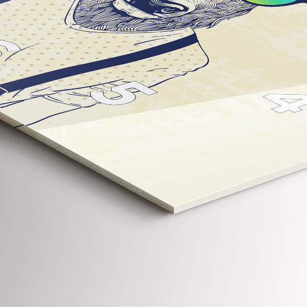 Horloge carrée en verre Cerf abstrait