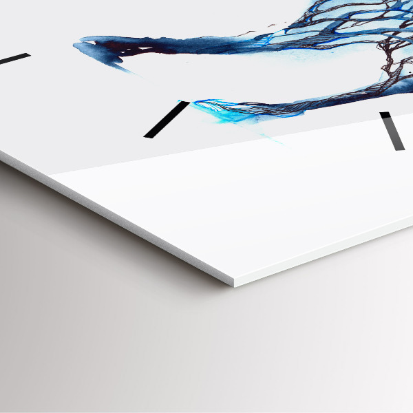 Horloge carrée en verre 'Nature de l''animal'