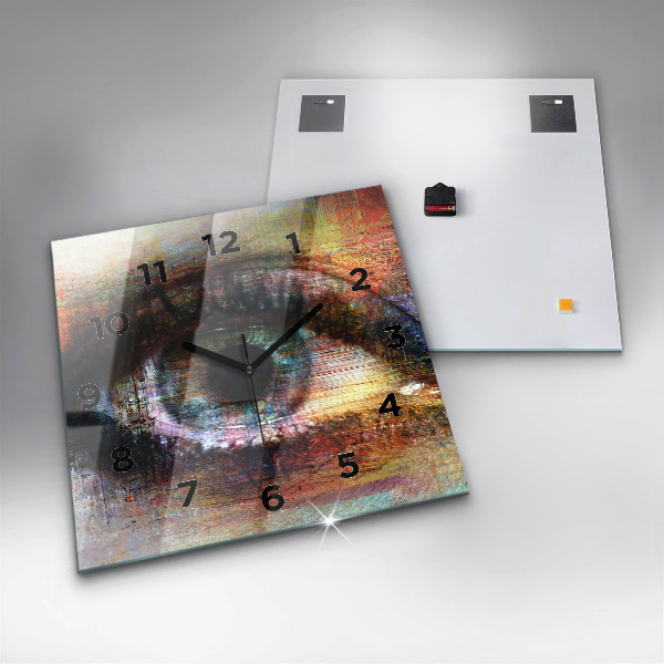 Horloge murale carrée Street Art Eye