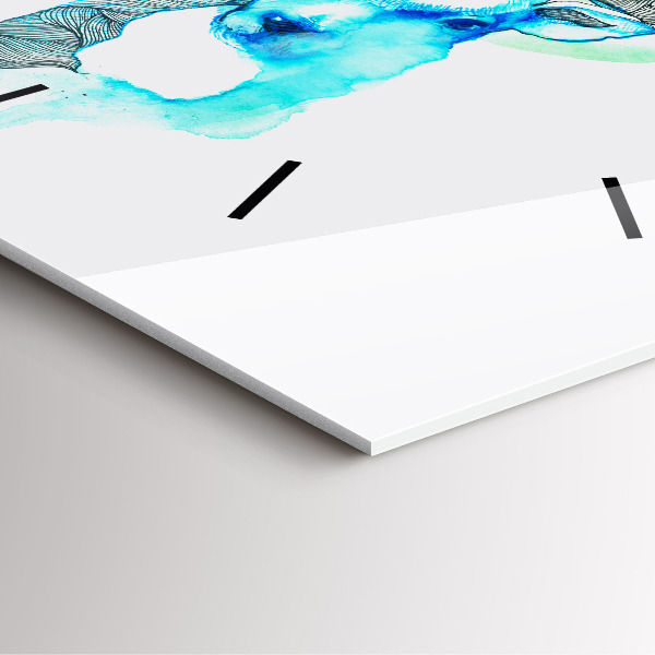 Horloge carrée en verre Illustration de cerf