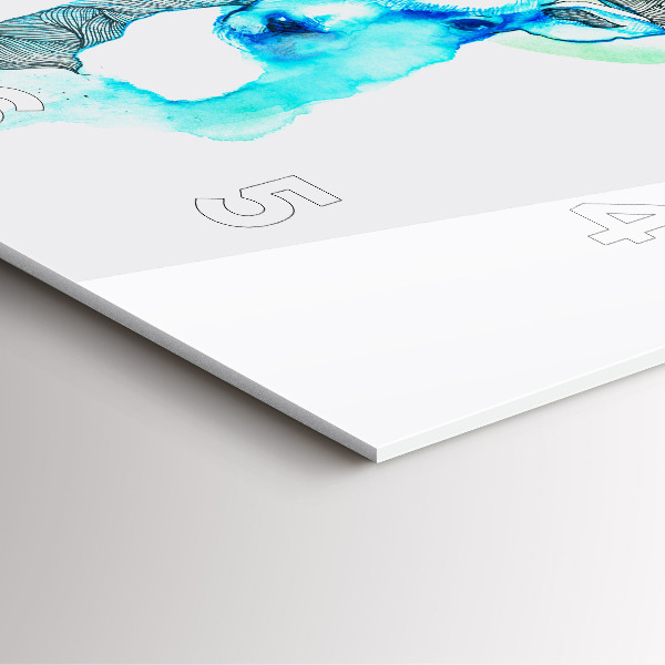 Horloge carrée en verre Illustration de cerf