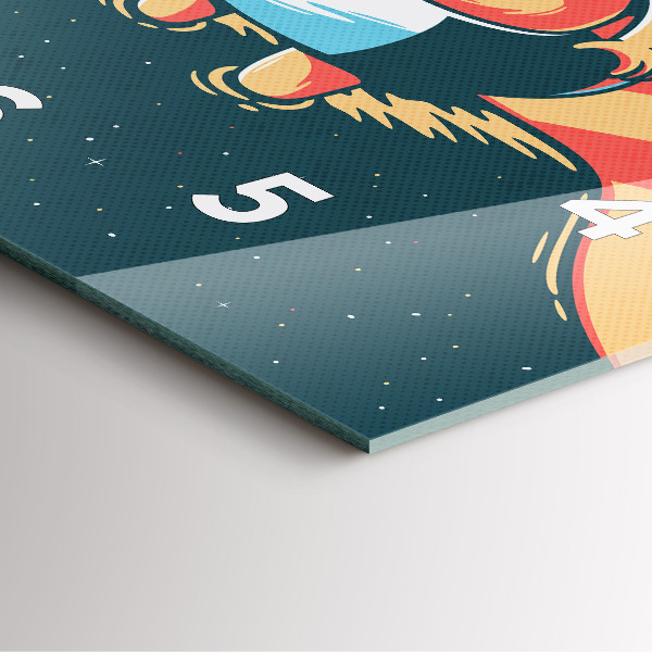 Horloge carrée en verre 'L''imagination des enfants'