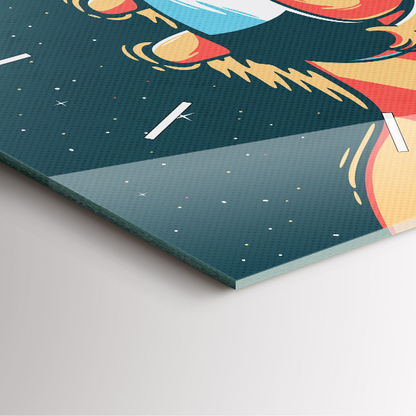 Horloge carrée en verre 'L''imagination des enfants'