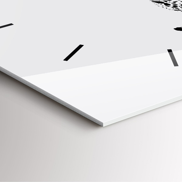 Horloge carrée en verre 'Silhouette d''une panthère'