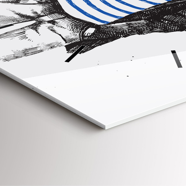 Horloge carrée en verre Un chien dans un corps humain