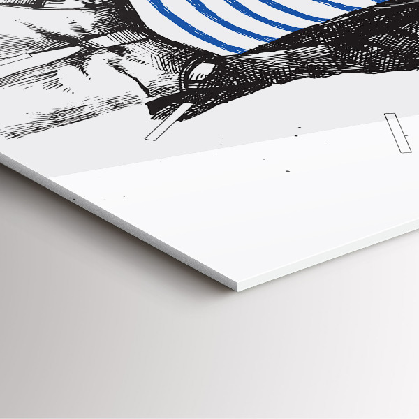 Horloge carrée en verre Un chien dans un corps humain