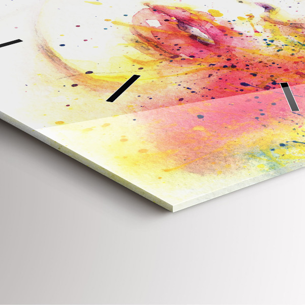 Horloge carrée en verre 'Portrait d''une femme mystérieuse'