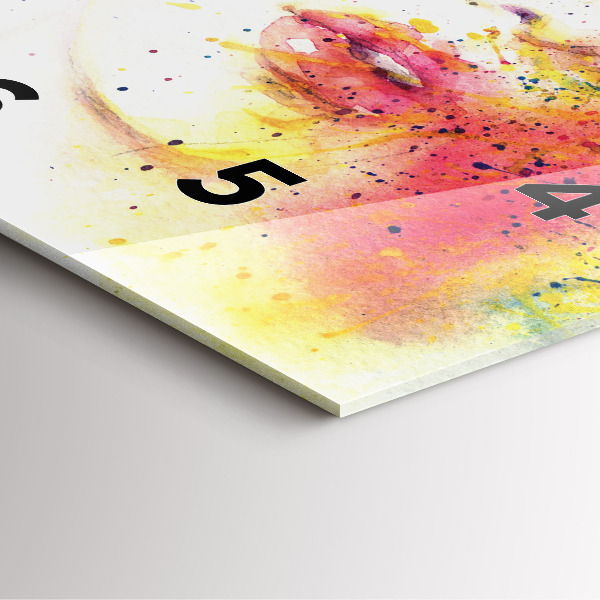 Horloge carrée en verre 'Portrait d''une femme mystérieuse'