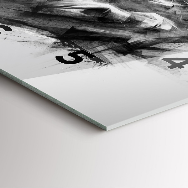 Horloge carrée en verre Lion peint