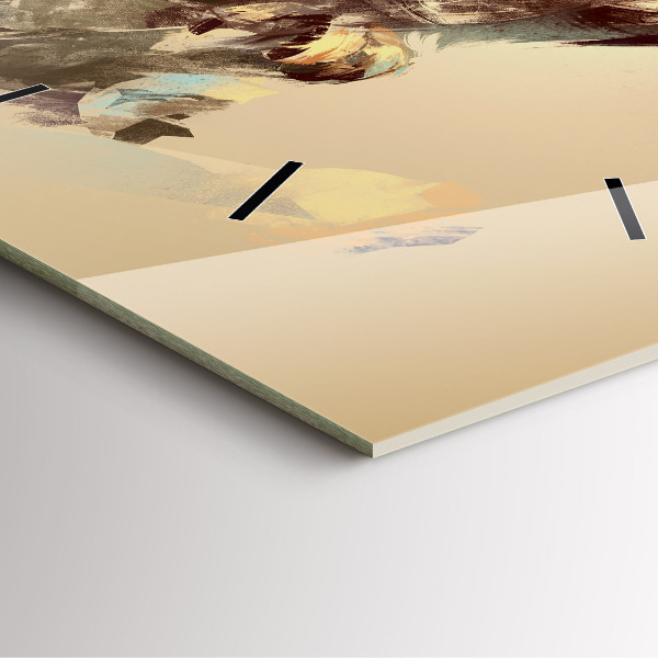 Horloge carrée en verre Hibou - un signe de sagesse