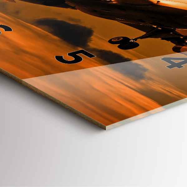 Horloge murale carrée Voyager en avion