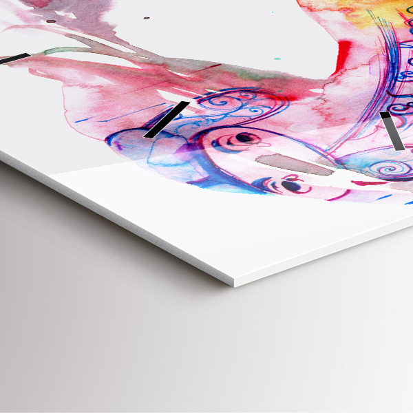 Horloge carrée en verre Deux corps, une âme