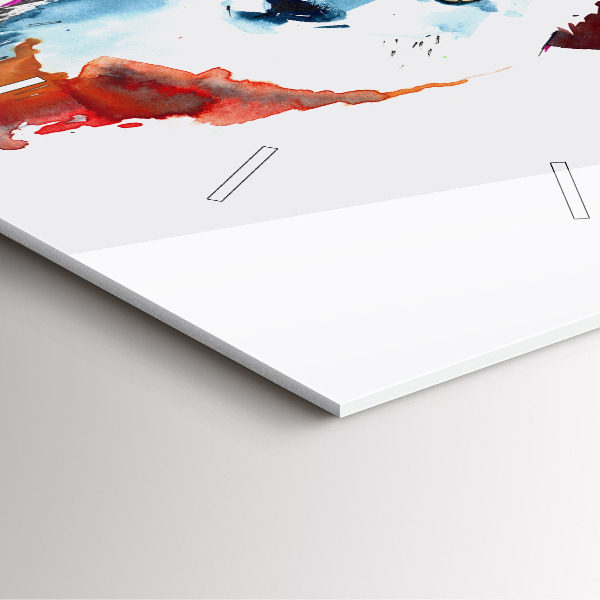 Horloge carrée en verre Le loup et la pleine lune