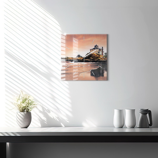 Horloge murale carrée Côte de Sherman