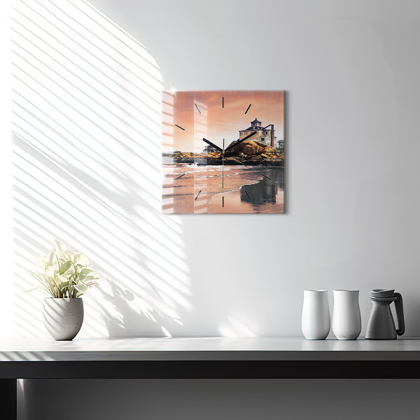 Horloge murale carrée Côte de Sherman