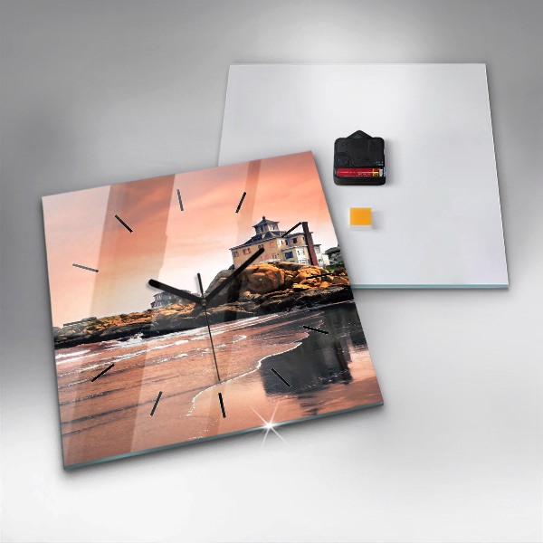 Horloge murale carrée Côte de Sherman