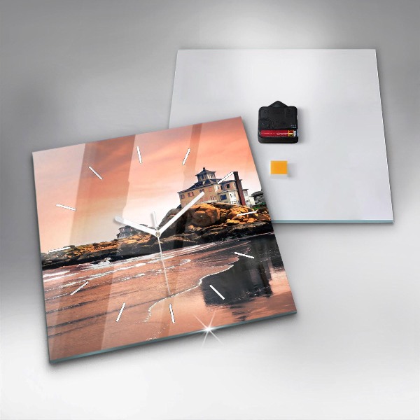 Horloge murale carrée Côte de Sherman