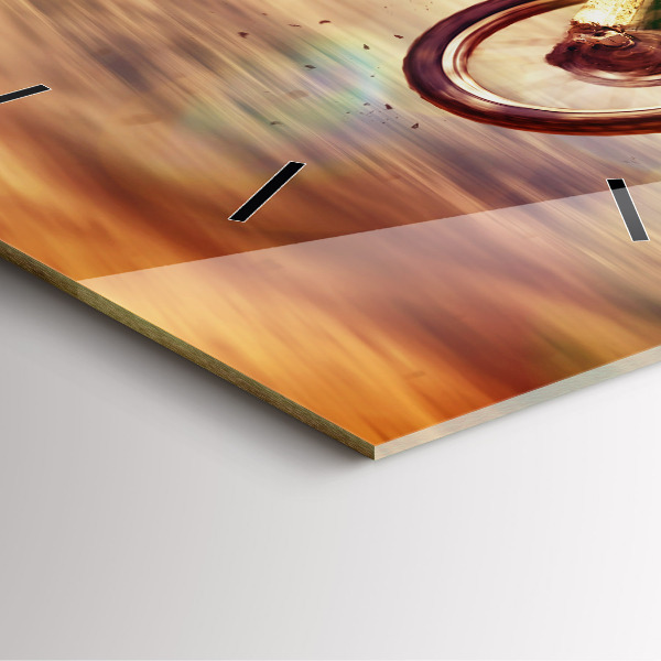 Horloge carrée en verre Motocross Enduro