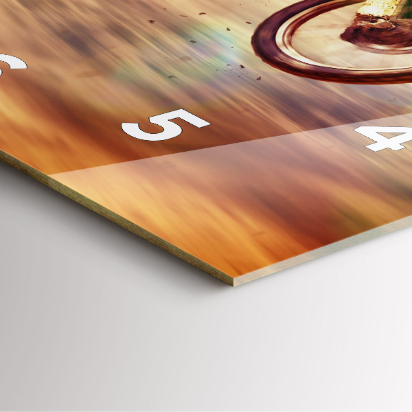 Horloge carrée en verre Motocross Enduro