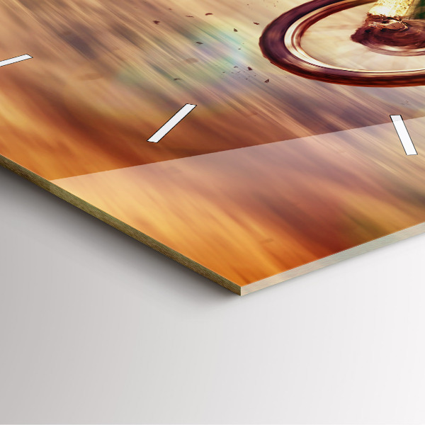 Horloge carrée en verre Motocross Enduro