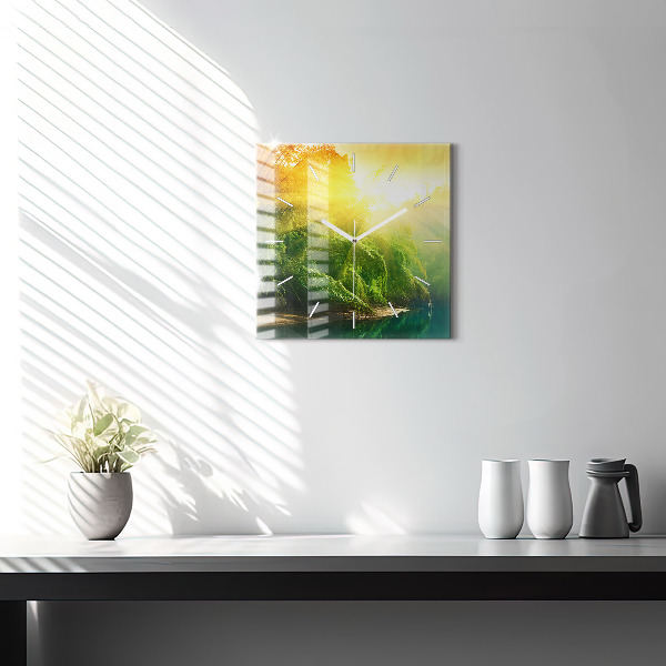 Horloge murale carrée Nature paisible