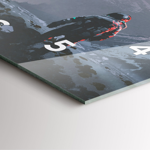 Horloge carrée en verre Astronautes de la Voie lactée