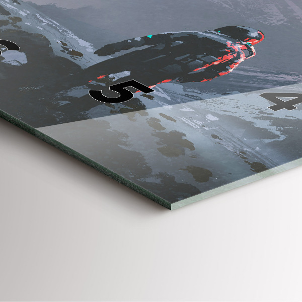 Horloge carrée en verre Astronautes de la Voie lactée