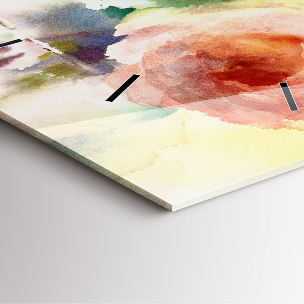 Horloge carrée en verre Visualisation de la nature