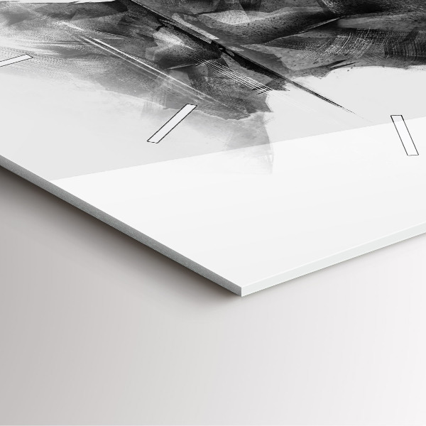 Horloge carrée en verre Ours de dessin animé