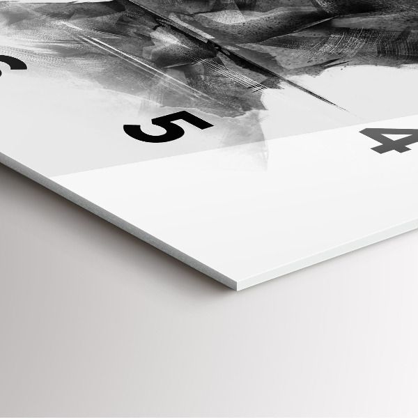 Horloge carrée en verre Ours de dessin animé