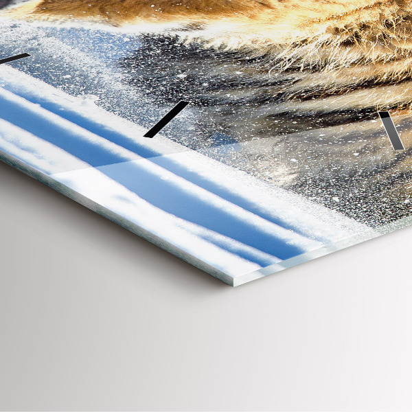 Horloge carrée en verre Un pas courageux en avant