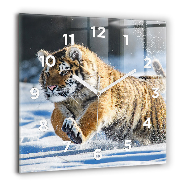 Horloge carrée en verre Un pas courageux en avant