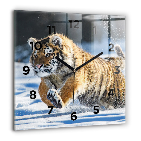 Horloge carrée en verre Un pas courageux en avant