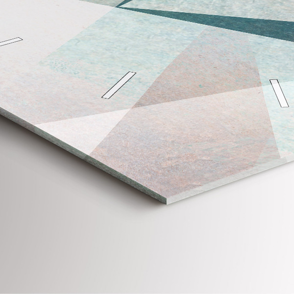 Horloge carrée en verre Texture abstraite de triangles