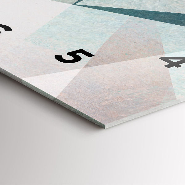 Horloge carrée en verre Texture abstraite de triangles