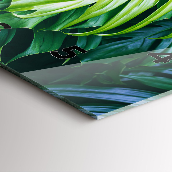 Horloge carrée en verre Le côté tropical de la nature