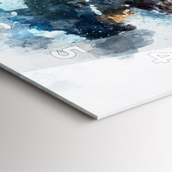 Horloge carrée en verre Visages abstraits