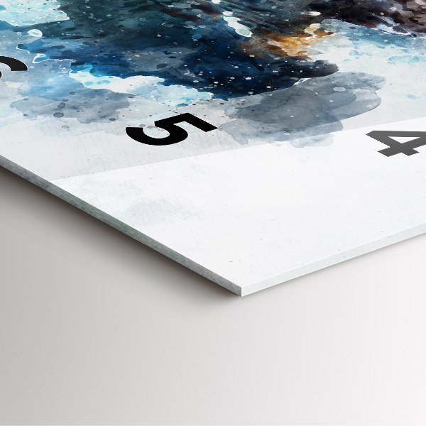 Horloge carrée en verre Visages abstraits