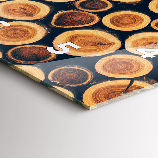 Horloge carrée en verre Bois