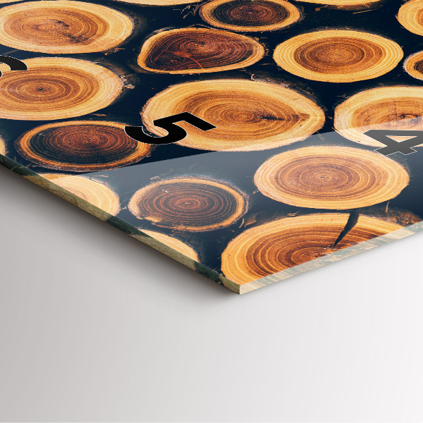 Horloge carrée en verre Bois