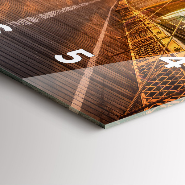 Horloge carrée en verre Pont de Brooklyn à New York