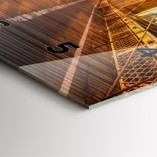 Horloge carrée en verre Pont de Brooklyn à New York