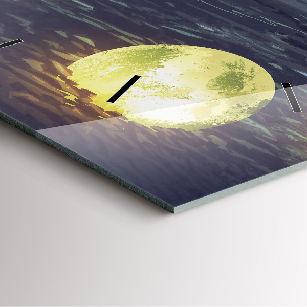 Horloge carrée en verre Abstraction