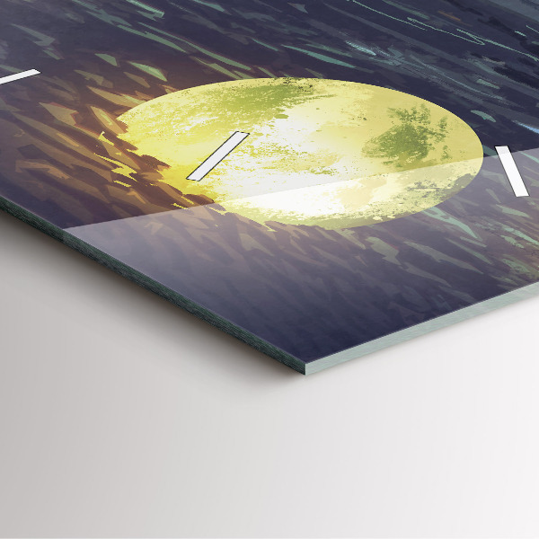 Horloge carrée en verre Abstraction