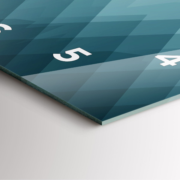 Horloge carrée en verre figures géométriques