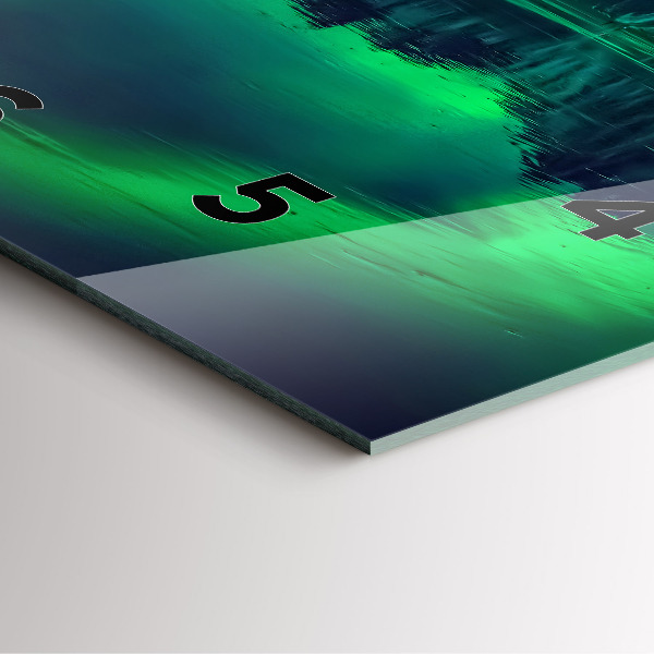 Horloge carrée en verre Aurores boréales