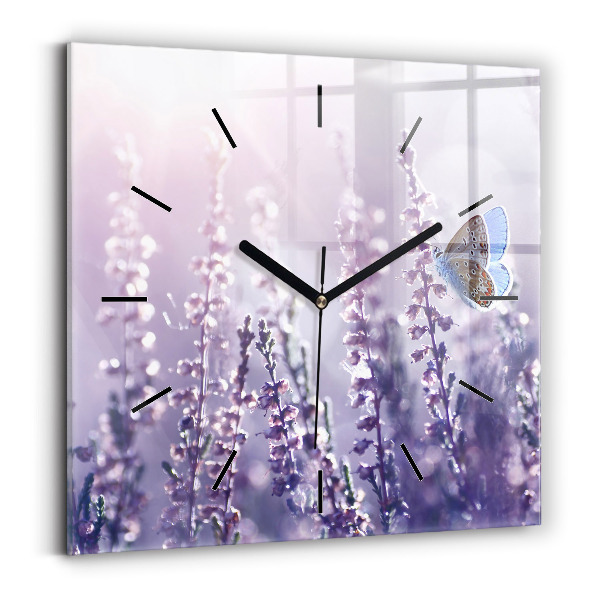 Horloge carrée en verre Abstraction