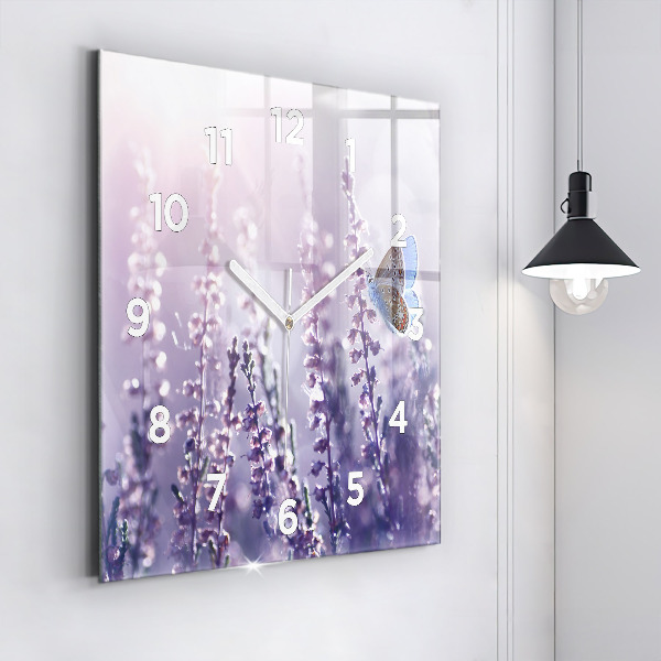 Horloge carrée en verre Abstraction