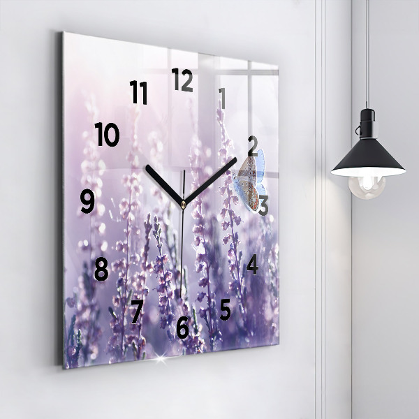 Horloge carrée en verre Abstraction